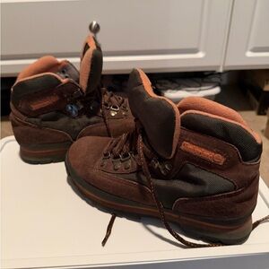 Timberland Brown and Orange Women's Winter Hiking Boots